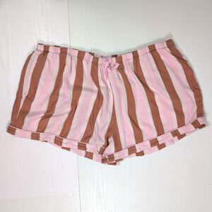 Ladies Sleep Shorts JoySpun 3XL Pink with Orange & White Polka Dots